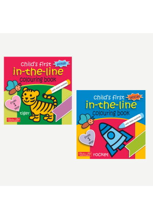 In The Line Colouring Book Combo for Beginners (Animals & Transport) (Set of 2 Books)