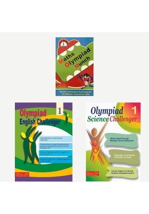 Olympiad Book Combo For Class 1: English Olympiad Challenger Class 1, Science Olympiad Challenger Class 1 & Maths Olympiad Munch 1 (With Answer Key) (Set of 3 Books)