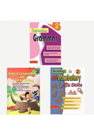 English WorkBook Combo for Class 2: Interactive Grammar for Class 2, Vocabulary Book for Class 2 & English Composition and Creative Writing Book for Class 2 (Set of 3 Books) (With Answer Key)