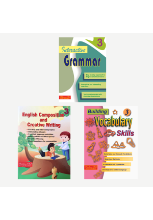 English WorkBook Combo for Class 3: Interactive Grammar for Class 3, Vocabulary Book for Class 3 & English Composition and Creative Writing Book for Class 3 (Set of 3 Books) (With Answer Key)