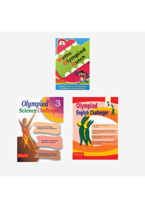 Olympiad Book Combo For Class 3: English Olympiad Challenger Class 3, Science Olympiad Challenger Class 3 & Maths Olympiad Munch Class 3 (With Answer Key) (Set of 3 Books)