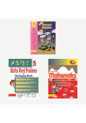 Maths WorkBook Combo for Class 5: Mental Maths for Class 5 , Maths Word Problems for Class 5, Young Scholars Mathematics for Class 5 (Set of 3 Books)