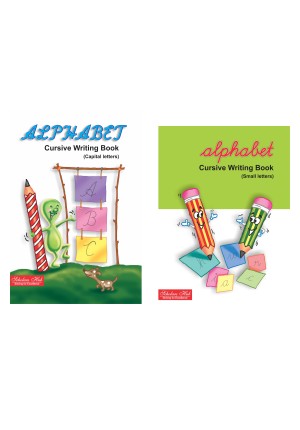 Cursive Writing Book Set- Alphabet Cursive Writing. (Capital) & Alphabet Cursive Writing. (Small) (Set of 2 Books)